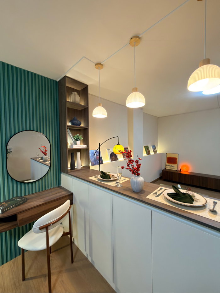 รูป ห้องสวยสไตล์ Mid century หิ้วกระเป๋าใบเดียวพร้อมอยู่ - รูปที่ 15/19