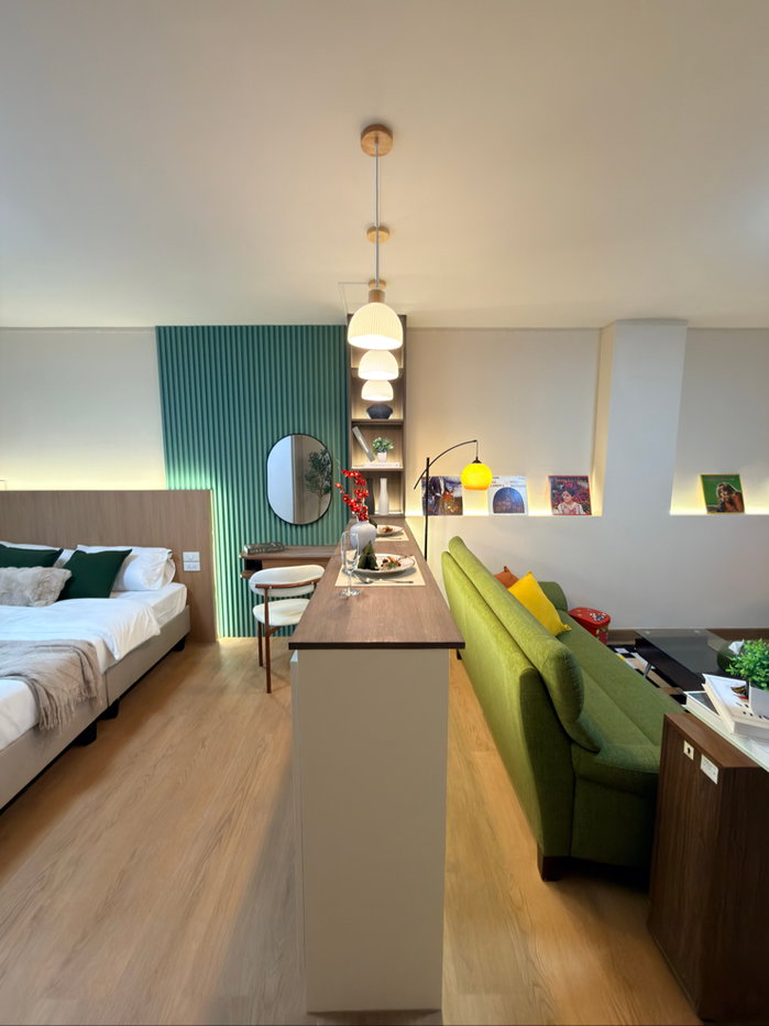 รูป ห้องสวยสไตล์ Mid century หิ้วกระเป๋าใบเดียวพร้อมอยู่ - รูปที่ 3/19
