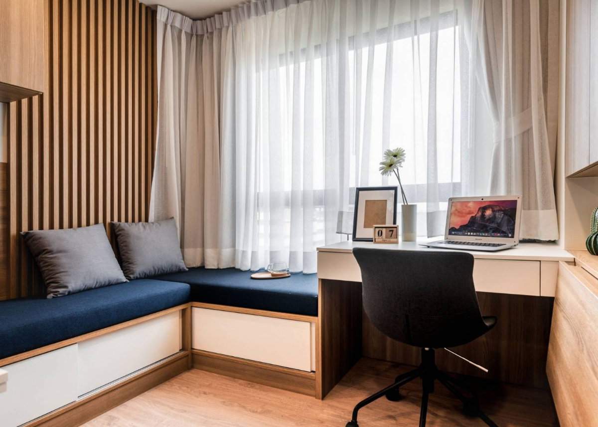 รูป ให้เช่า iCondo Green Space Sukhumvit 77 – Phase 1 ห้องมุม | วิวสระว่ายน้ำ | ชั้น 7 อาคาร A - รูปที่ 2/12