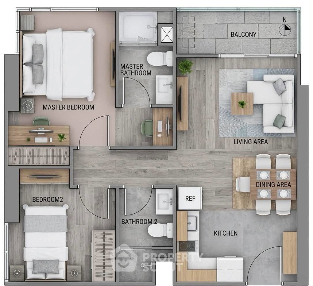 picture 2-BR Condo at The Base Park West Sukhumvit 77 near BTS On Nut (ID 3309718) - 4/9
