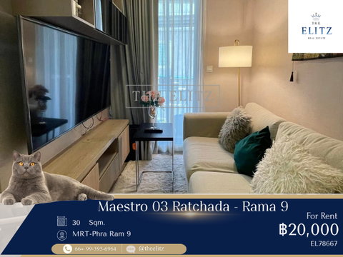 ✨  Low-Rise Pet-Friendly Living at Ratchada Soi 3 - Near Rama 9 Heart CBD | Close to MRT ✨