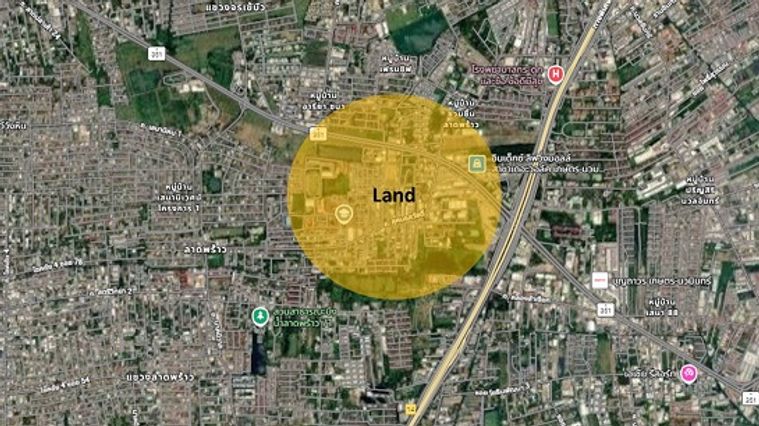 Land for sale, 900 sq wah, Lat Phrao