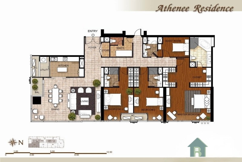 picture Athenee Residence  |  3 Bed Luxury Condo for Rent  BTS Ploenchit - 28/28