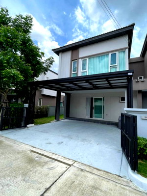 Twin houses for rent Bangna - Trat  : #HHR146 For rent: 2-story semi-detached house, 3 bedrooms, 3 bathrooms 📍 800 m. to Mega Bangna