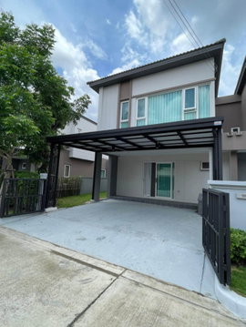 #HHR146 For rent: 2-story semi-detached house, 3 bedrooms, 3 bathrooms 📍 800 m. to Mega Bangna