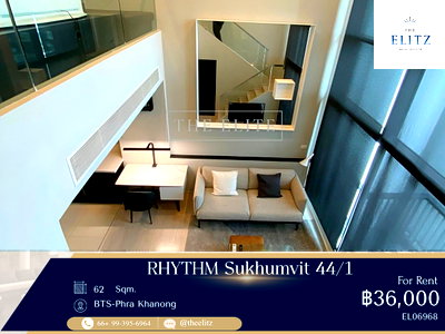 คอนโดให้เช่า : ✨ Rare Duplex Unit - High Ceiling & Expansive Space | Ultimate BTS Phra Khanong Convenience ✨