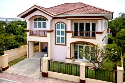 Houses for rent Suwinthawong Road : 			Suwintawong NongChok 2-story detached house featuring 3bed 3bath. Passorn Village 1km. Windsor Park           