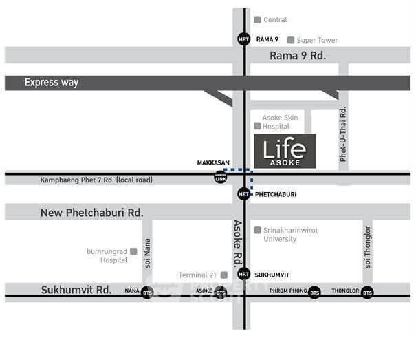 รูป คอนโด 1-ห้องนอน ที่ ไลฟ์ อโศก ใกล้ ARL มักกะสัน (ID 3311650) - รูปที่ 9/16