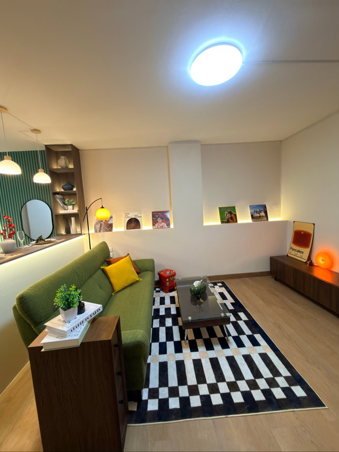 รูป ห้องสวยสไตล์ Mid century หิ้วกระเป๋าใบเดียวพร้อมอยู่ - รูปที่ 8/19