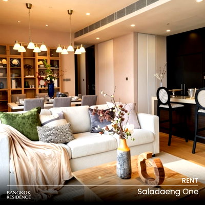 Condos for rent : Rental Condo 🌿 Saladaeng One, 2BR 113.23 sq.m. 130K 💎 2BR Unit with Lumpini Park View near MRT Lumphini  