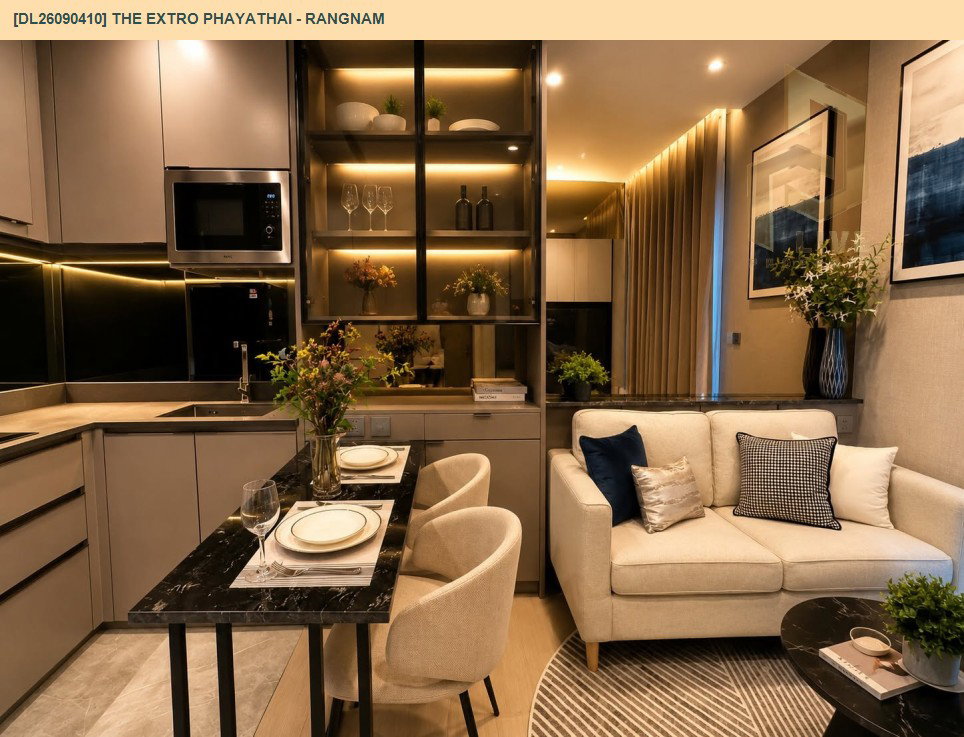 รูป DL26090410 ขายคอนโด ดิ เอ็กซ์โทร พญาไท - รางน้ำ (THE EXTRO Phayathai - Rangnam) ใกล้ - พร้อมเข้าอยู่ โทรด่วน 0653619502 LineID @952jdxxk - รูปที่ 9/13