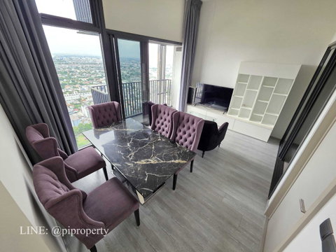 Fully furnished 2 Bedrooms unit for rent in The LINE Sukhumvit 101. BTS Punnawithi & Soi 101 accessible