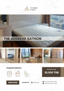 🌆💖 ห้องใหญ่ใจกลางสาทร! เดินประมาณ 5 นาทีถึง BTS ✨ The Address Sathorn ✨ NO-057