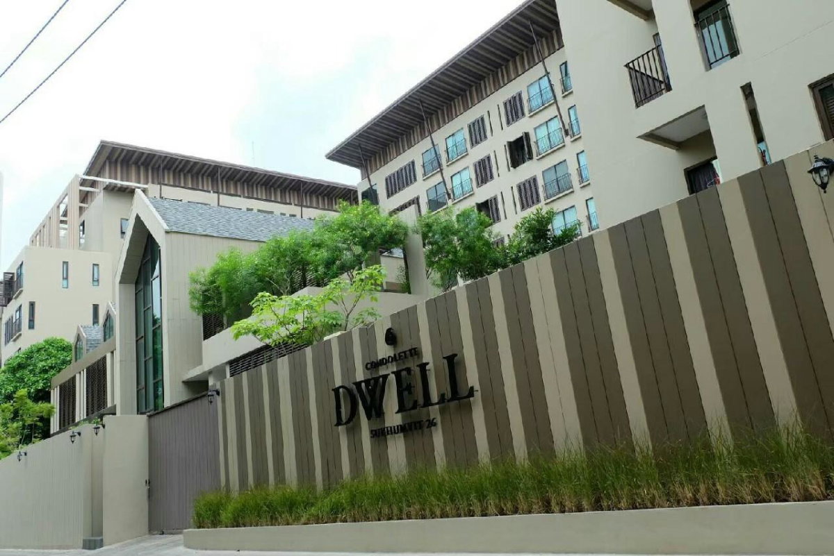 รูป ให้เช่า Condolette Dwell Sukhumvit 26 ชั้น 1 ห้อง Duplex 1 ห้องนอน Pool Access ใกล้ BTS พร้อมพงษ์ - รูปที่ 2/14
