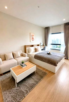 คอนโดให้เช่า : 1 ห้องนอน | 1 ห้องน้ำ | Ratchaphruek | 27.15 ตร.ม. | 14,000 บาท/เดือน | ชั้น 25 — Rich Point at BTS Wutthakat กรุงเทพฯ