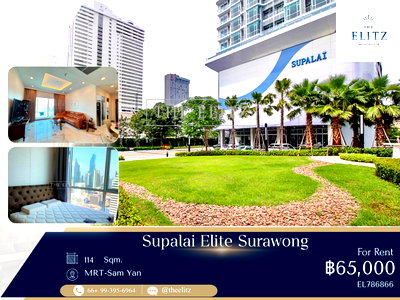 คอนโดให้เช่า : ✨Rare 3-Bedroom Unit | Best Panoramic View in the Building | Prime Surawong CBD Location✨