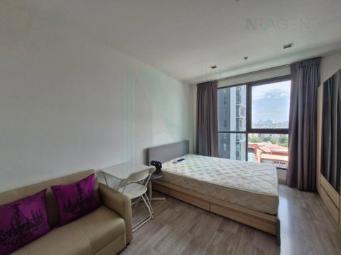 🚩 For Rent Condo IDEO MOBI SUKHUMVIT Building 1, Floor 12A,Studio, Room size 21 sqm