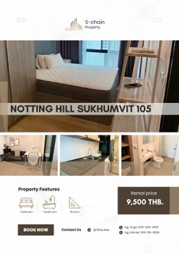 🌸🚆 คอนโดใกล้ BTS แบริ่งแค่ประมาณ 400 ม.! 💕 Notting Hill Sukhumvit 105 ✨ NO-050