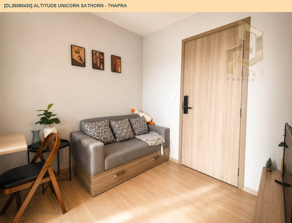 รูป DL26090430 ให้เช่าคอนโด อัลติจูด ยูนิคอร์น สาทร - ท่าพระ (Altitude Unicorn Sathorn - Thapra) ใกล้ BTS ตลาดพลู พร้อมเข้าอยู่ โทรด่วน 0614453194 LineID @952jdxxk - รูปที่ 4/6