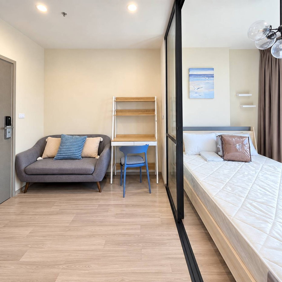 รูป New Update✨️ Ideo Mobi Sukhumvit Eastpoint ✅️ 13,000 บาท / เดือน (รวมส่วนกลาง) 🛏️ 1 ห้องนอน 🛁 1 ห้องน้ำ 🍽 1 ครัวปิด📍ขนาดห้อง 28ตารางเมตร 📍 - รูปที่ 1/8