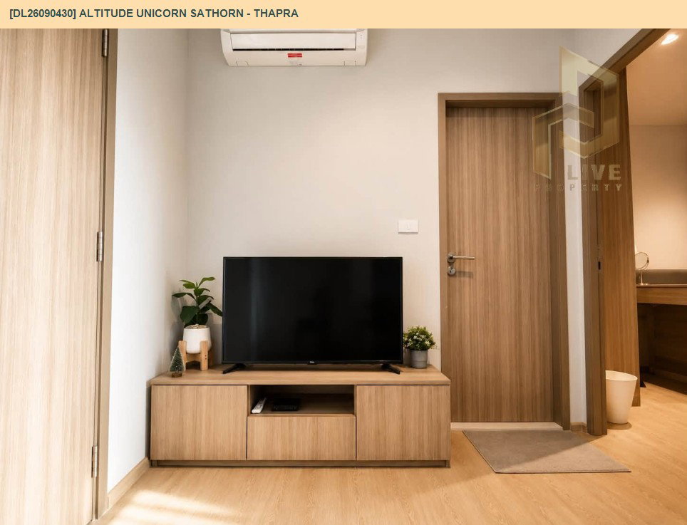รูป DL26090430 ให้เช่าคอนโด อัลติจูด ยูนิคอร์น สาทร - ท่าพระ (Altitude Unicorn Sathorn - Thapra) ใกล้ BTS ตลาดพลู พร้อมเข้าอยู่ โทรด่วน 0614453194 LineID @952jdxxk - รูปที่ 3/6
