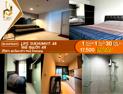Condos for rent : DL26090431 Condo for rent, Life Sukhumvit 48 near BTS Phra Khanong, ready to move in, call urgently 0653619502 LineID @952jdxxk