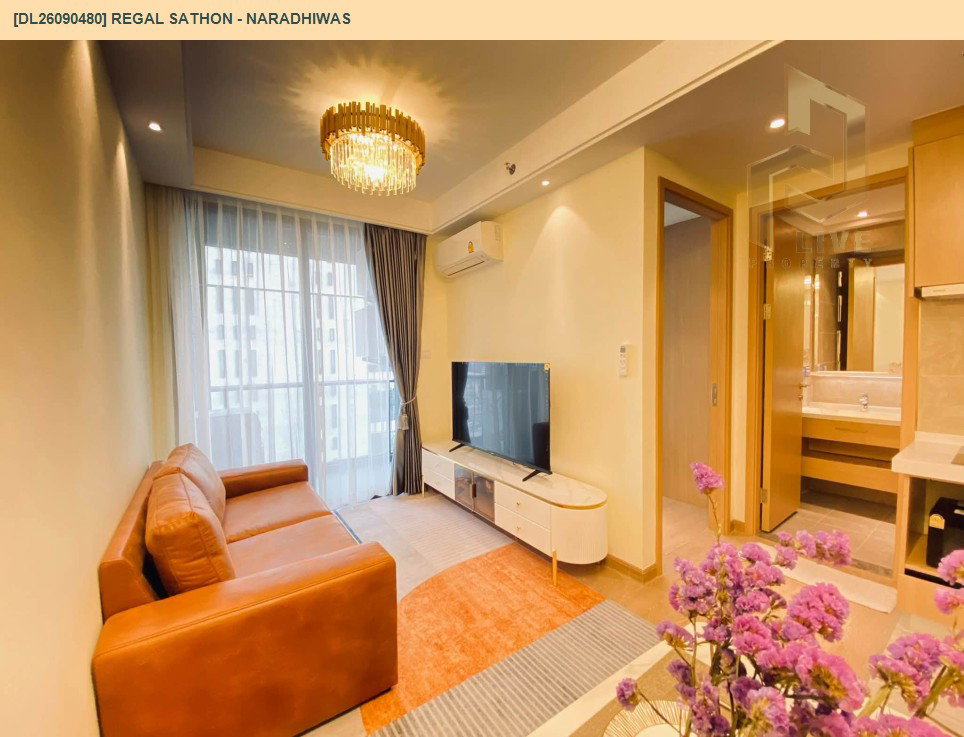 รูป DL26090480 ให้เช่าคอนโด รีเกิล สาทร - นราธิวาส (Regal Sathon - Naradhiwas) ใกล้ - พร้อมเข้าอยู่ โทรด่วน 0653619502 LineID @952jdxxk - รูปที่ 2/7
