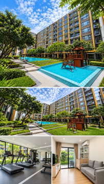 AA678098 | 1 ห้องนอน | 1 ห้องน้ำ | 28 ตร.ม. | 10,000 บาท/เดือน | ชั้น 5 — H1 Condo On Nut-Ladkrabang