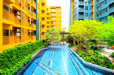 Condos for rent : MN008921 | 1Bed | 1Bath | BTS On Nut | 25sqm | THB 13,000/mo | Fl.2 — The Base Sukhumvit 50 Bangkok
