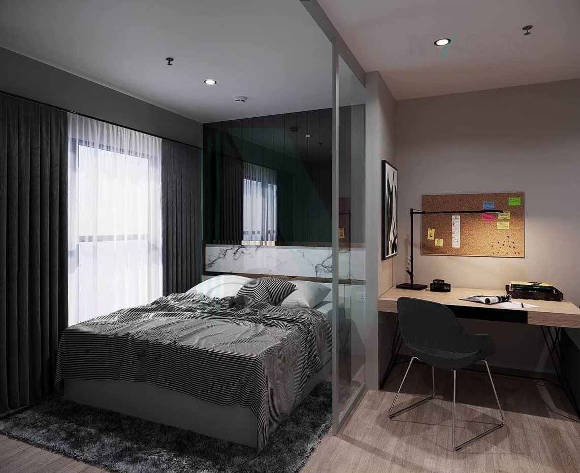รูป ให้เช่าคอนโด พลัมคอนโด รามคำแหง สเตชั่น อาคาร 1 ชั้น 14 1 ห้องนอน ขนาด 24 ตรม ใกล้ A-Link Square - รูปที่ 1/8