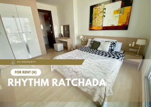 For Rent ✨ Rhythm Ratchada ✨ Near MRT Ratchadaphisek – Fully furnished and equipped with all appliances.