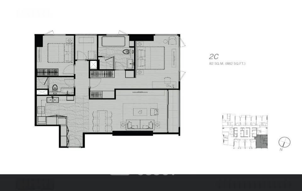 รูป คอนโด 2-ห้องนอน ที่ บีทนิค สุขุมวิท 32 ใกล้ BTS ทองหล่อ (ID 3188813) - รูปที่ 17/20