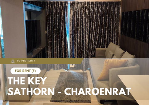 For Rent 🔥 The Key Sathorn - Charoenrat 🔥 Fully furnished and equipped with appliances; near BTS Surasak.