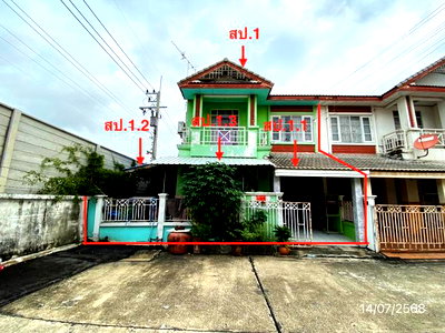 ทาวน์โฮม ถนนรังสิต-นครนายก : ทาวน์เฮ้าส์ 30.8 ตร.วา บ้านฟ้ารังสิตคลอง 2 ธัญบุรี ปทุมธานี 2.4M
