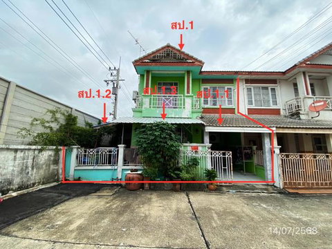 ทาวน์เฮ้าส์ 30.8 ตร.วา บ้านฟ้ารังสิตคลอง 2 ธัญบุรี ปทุมธานี 2.4M