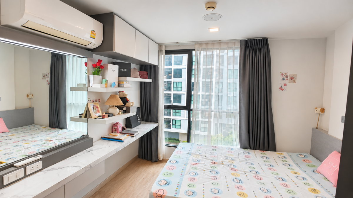 รูป ขายคอนโด แอทโมซ ลาดพร้าว 15(Atmoz Ladprao 15 ) ใกล้ MRT ลาดพร้าว 35.4 ตร.ม 2 ห้องนอน ชั้น 5 วิวสระน้ำ  - รูปที่ 8/12