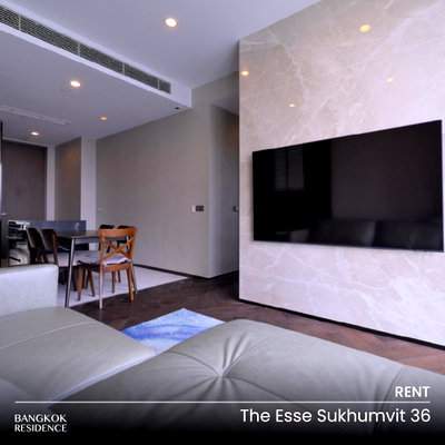 Condos for rent : 💖💖 Rental Condo 🌃 The Esse Sukhumvit 36, 2BR 72.36 sq.m. 85K 💎 Rare Unit in the Heart of Thonglor, High Floor, River View, Close BTS Thong Lo   