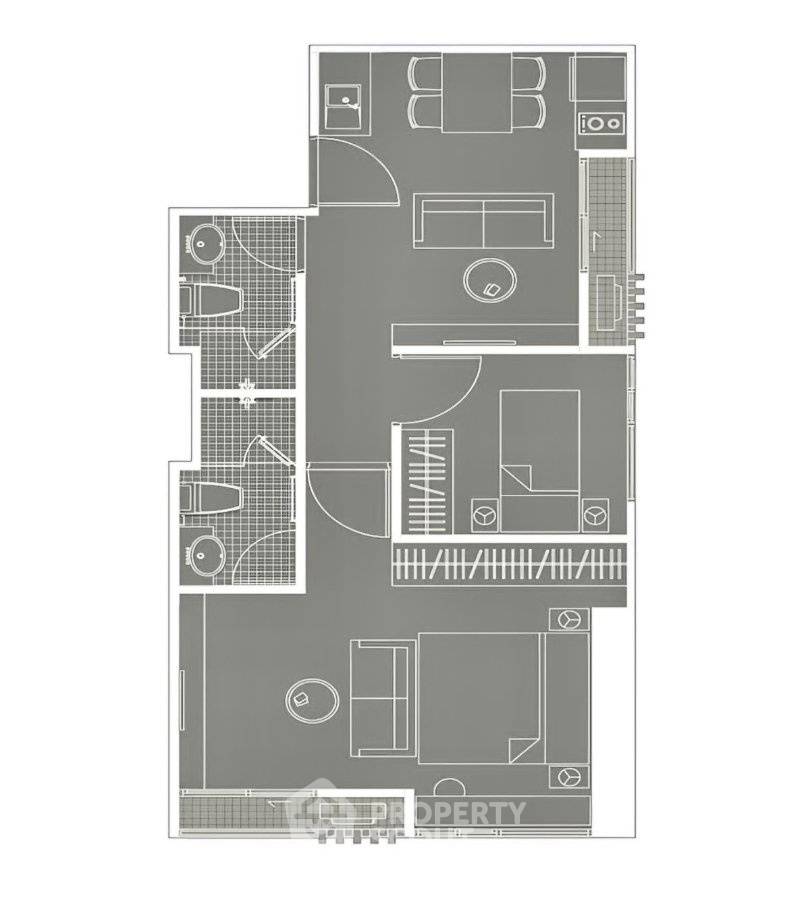 picture 2-BR Condo at Noble Revolve Ratchada near MRT Thailand Cultural Centre (ID 3041016) - 8/8