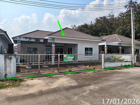 บ้านเดี่ยว 55.3 ตร.วา เอสพี โมเดิร์นโฮม ปลวกแดง ระยอง 2.1M
