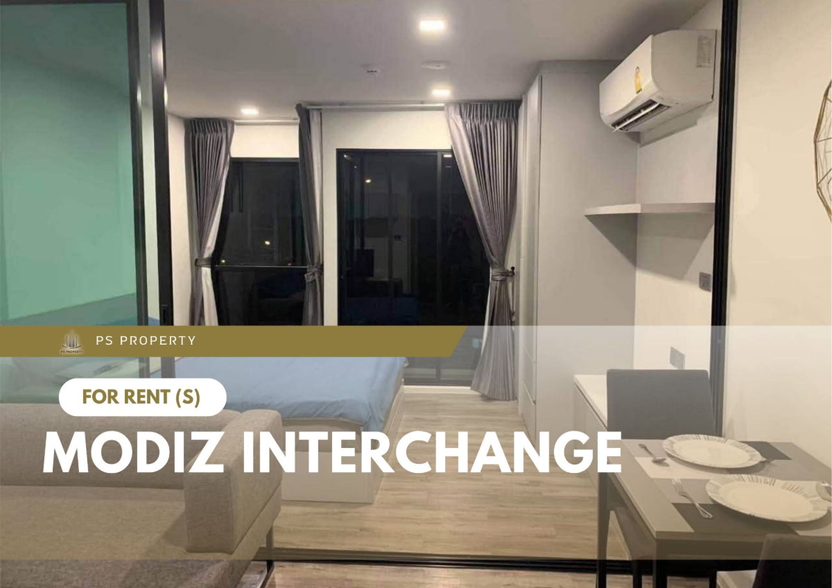 ให้เช่า 📍 Modiz Interchange 📍 เฟอร์นิเจอร์ และ เครื่องใช้ไฟฟ้าครบ ใกล้ BTS วัดพระศรีมหาธาตุ
