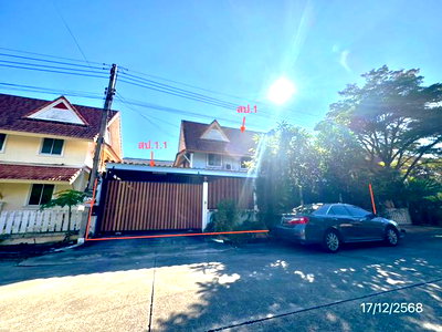 บ้านเดี่ยว ปทุมธานี : บ้านเดี่ยว 54 ตร.วา เก้าพอเพียง ธัญบุรี ปทุมธานี 1.8M