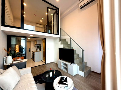 Condos for rent : 💙 𝐅𝐨𝐫 𝐑𝐞𝐧𝐭 ✔️ Duo Space 🌃 SO Origin Kaset Interchange 💸 Only 28,000 THB/month*