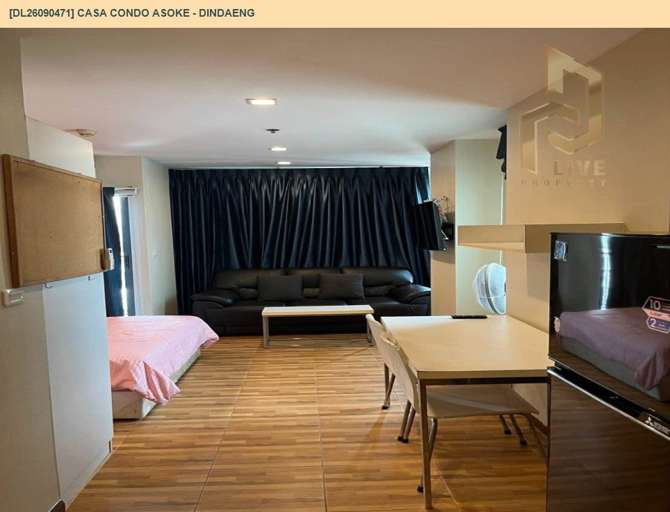 รูป DL26090471 ให้เช่าคอนโด คาซ่า คอนโด อโศก - ดินแดง (Casa Condo Asoke - Dindaeng) ใกล้ MRT พระราม 9 พร้อมเข้าอยู่ โทรด่วน 0653619502 LineID @952jdxxk - รูปที่ 2/13
