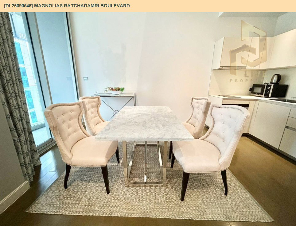 รูป DL26090546 ให้เช่าคอนโด แมกโนเลียส์ ราชดำริ บูเลอวาร์ด (Magnolias Ratchadamri Boulevard) ใกล้ BTS ราชดำริ พร้อมเข้าอยู่ โทรด่วน 0614453194 LineID @952jdxxk - รูปที่ 3/10