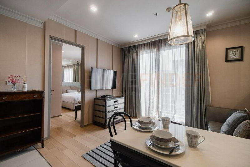 รูป ให้เช่า คอนโด เอช คิว ทองหล่อ HQ THONGLOR ขนาด 44 ตร.ม. 1 นอน 1 น้ำ ห้องทิศใต้ วิวสวย ตกแต่ง Modern Contemporary 35,000/เดือน - รูปที่ 4/12