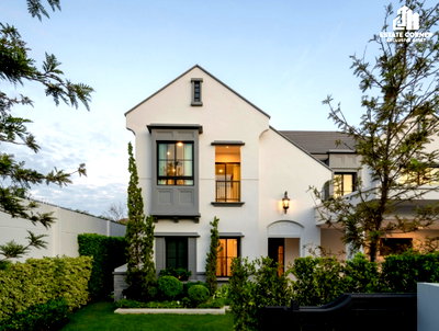 Houses for rent Bangkok : Luxury Mansion for Rent: Nantawan Rama 9 – New Krungthep Kreetha Exquisite French Eclectic Style Villa 106.5 Sq. Wah