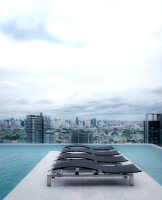 คอนโดให้เช่า : 1 ห้องนอน | 1 ห้องน้ำ | BTS On Nut | 34 ตร.ม. | 20,000 บาท/เดือน | ชั้น 27 — Knightsbridge Prime Onnut Sation กรุงเทพฯ