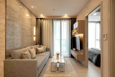 Condos for rent : For Rent Condo ONE9FIVE ASOKE - RAMA 9 Building ฺB, Floor 33,1 bed room, Room size 37.00 sqm
