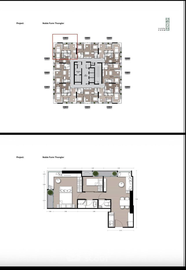 รูป ชั้น 34 ห้อง 1 ห้องนอน ขายที่ Noble Form Thonglor ใกล้ BTS ทองหล่อ (ID 3322406) - รูปที่ 6/6