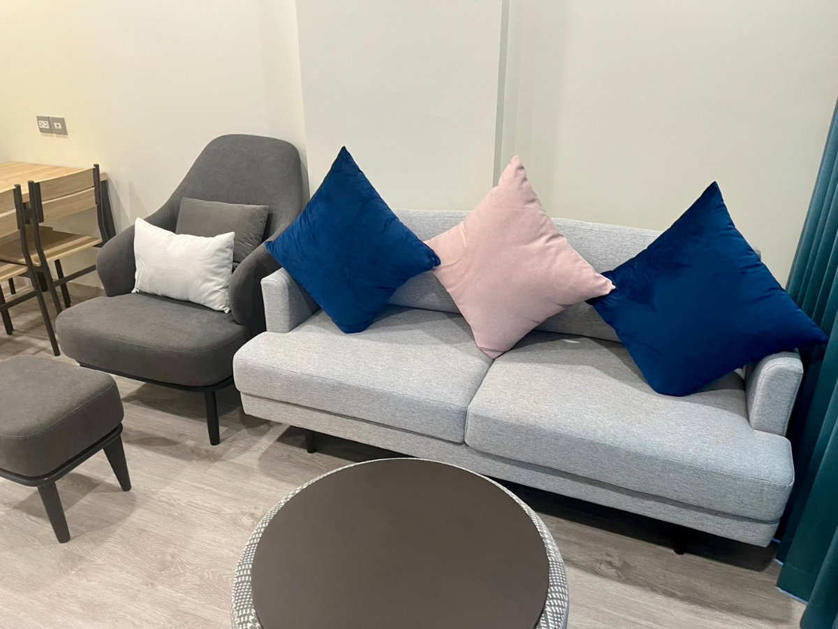รูป ให้เช่าคอนโด Jin Wellbeing Community ใกล้มหาวิทยาลัยกรุงเทพ รังสิต ขนาด 46 ตร.ม. ตกแต่งครบ ตอบโจทย์คนรักสุขภาพ ค่าเช่า 15,000 บาท/เดือน - รูปที่ 3/9